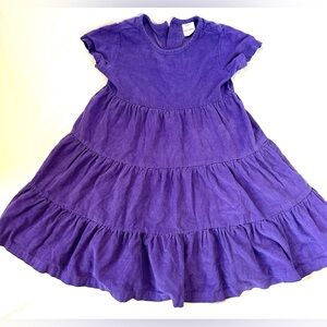 Girls Hanna Andersson purple corduroy dress